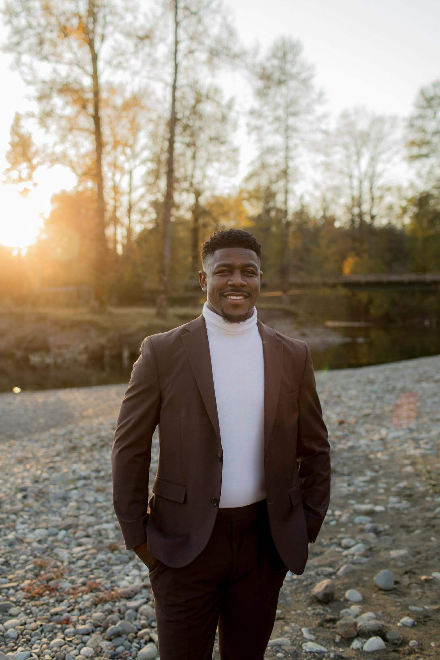 CJ Marshall speaking with clients